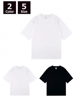 6.6oz オーバーサイズコンフォートTシャツ(5分袖）